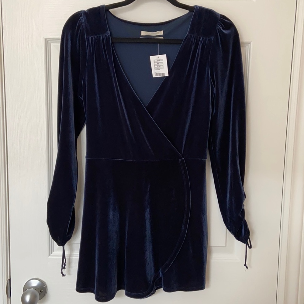 NWT UO Long Sleeve Velvet Romper